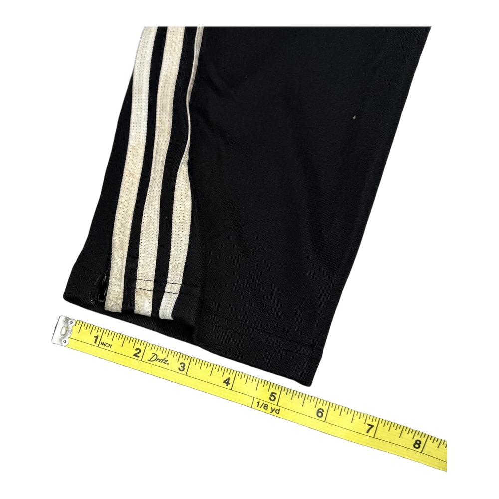 Adidas Track Pants Mens XL Black White Stripe Tapered - Picture 6 of 9